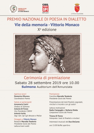 Cerimonia di premiazione &ldquo;Vie della Memoria-Vittorio Monaco&rdquo;
