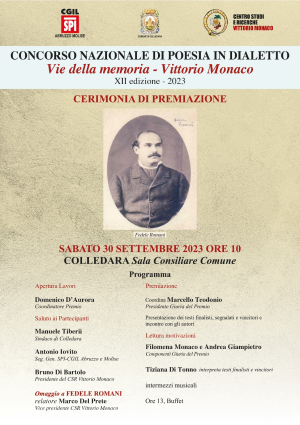 Cerimonia di premiazione &ldquo;Vie della Memoria-Vittorio Monaco&rdquo; &ndash; XII Edizione