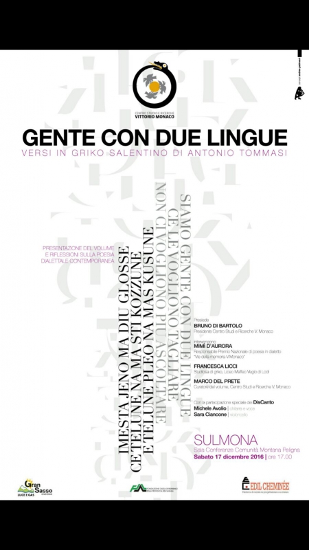 Gente di due lingue. Versi in grico salentino