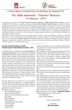 Pubblicato il bando della X Edizione del Premio Vie della Memoria-Vittorio Monaco