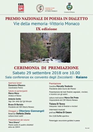 Premio "Vie della Memoria". La cerimonia di premiazione.