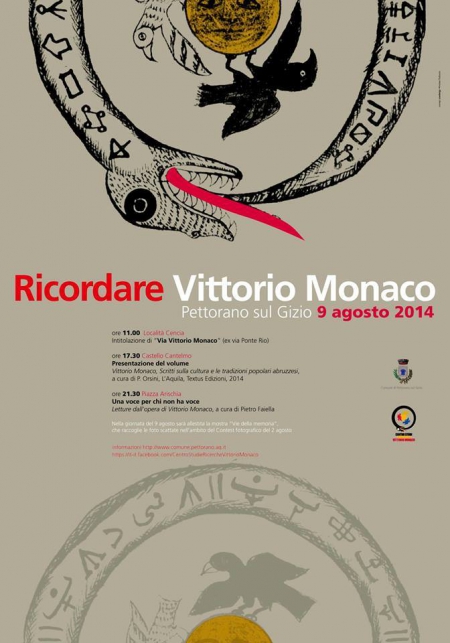 9-08-2014 - Ricordare Vittorio Monaco a Pettorano sul Gizio